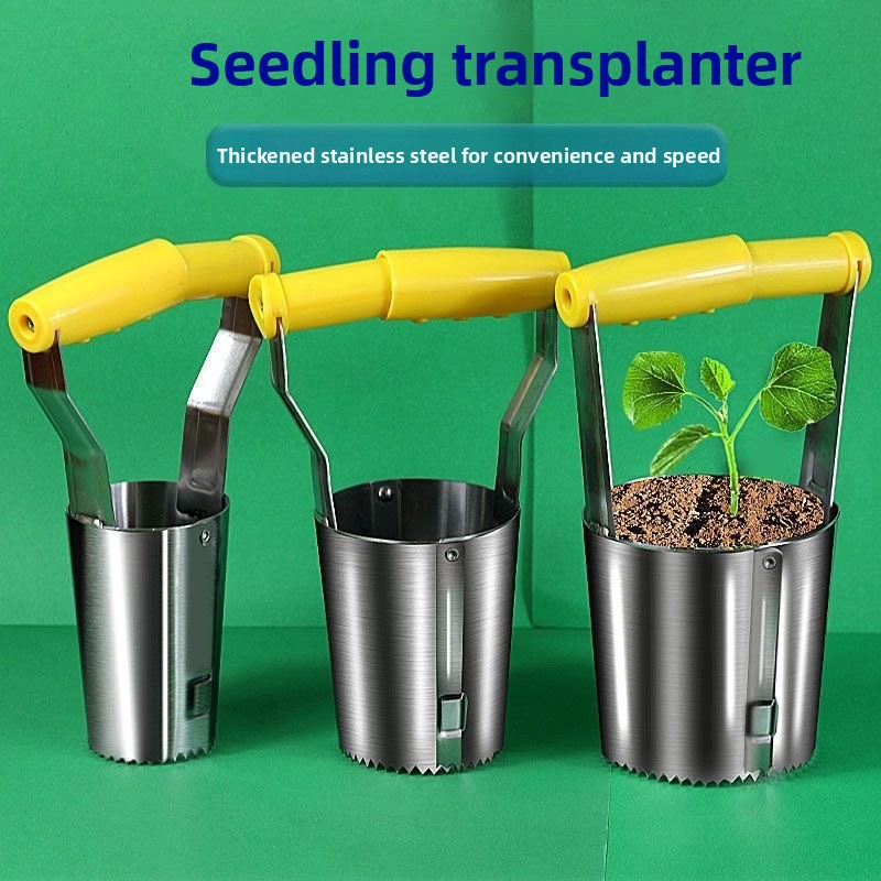 Vegetable Transplanter - Transplantador de plántulas de acero inoxidable,