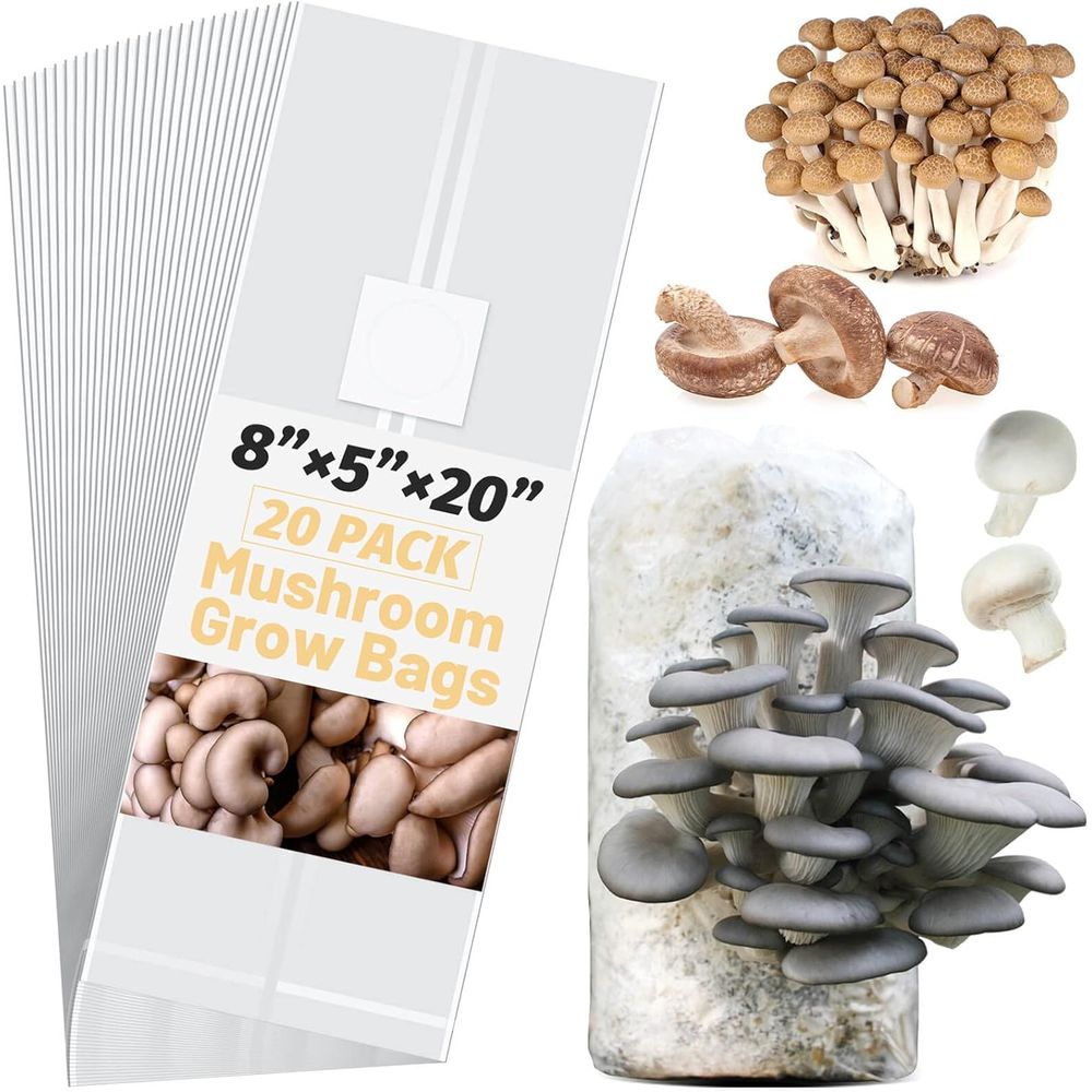 Mushroom Spawn Bag - Bolsas para Cultivo de Hongos, 20
