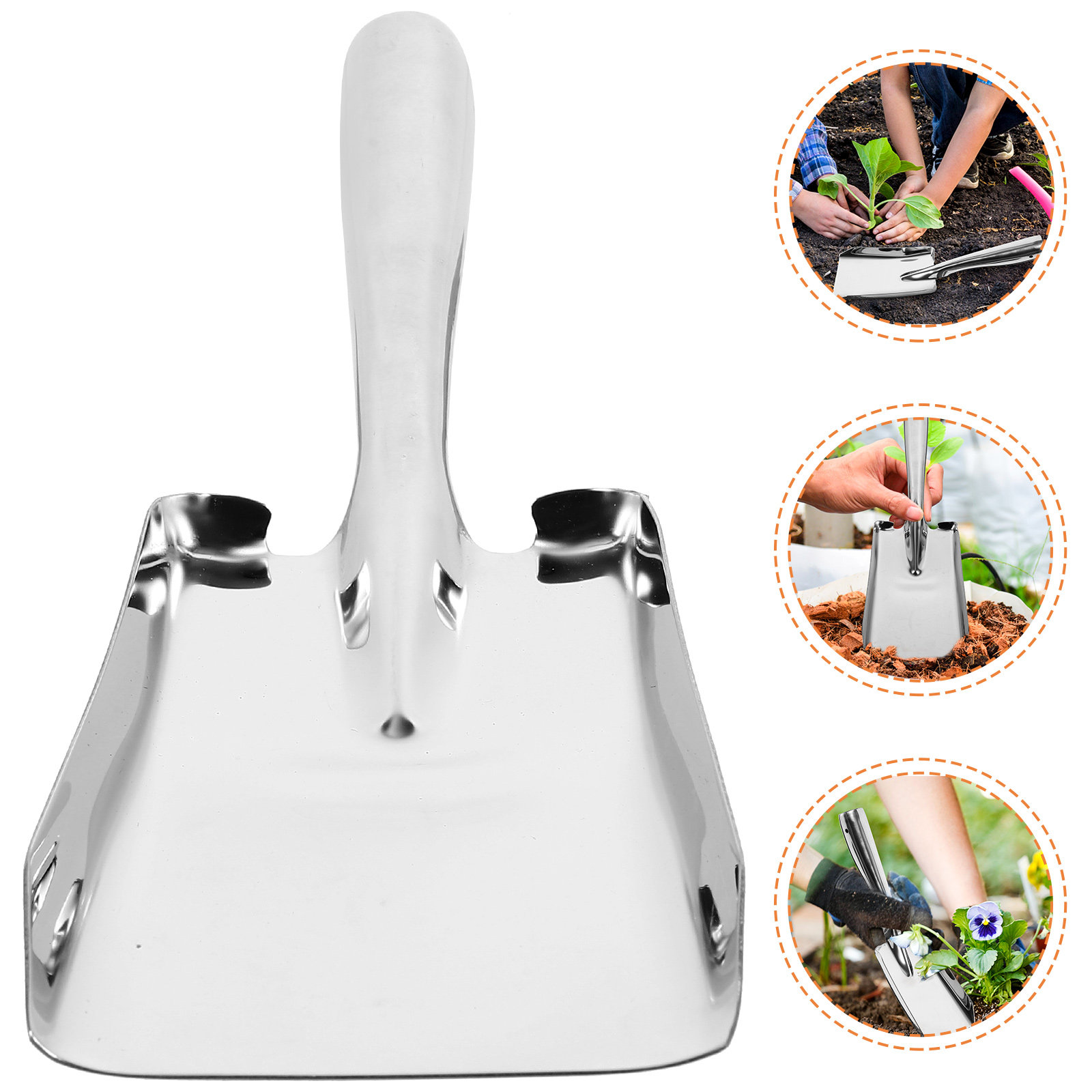 Vegetable Transplanter - Pala de Acero Inoxidable Reforzada, Herramienta