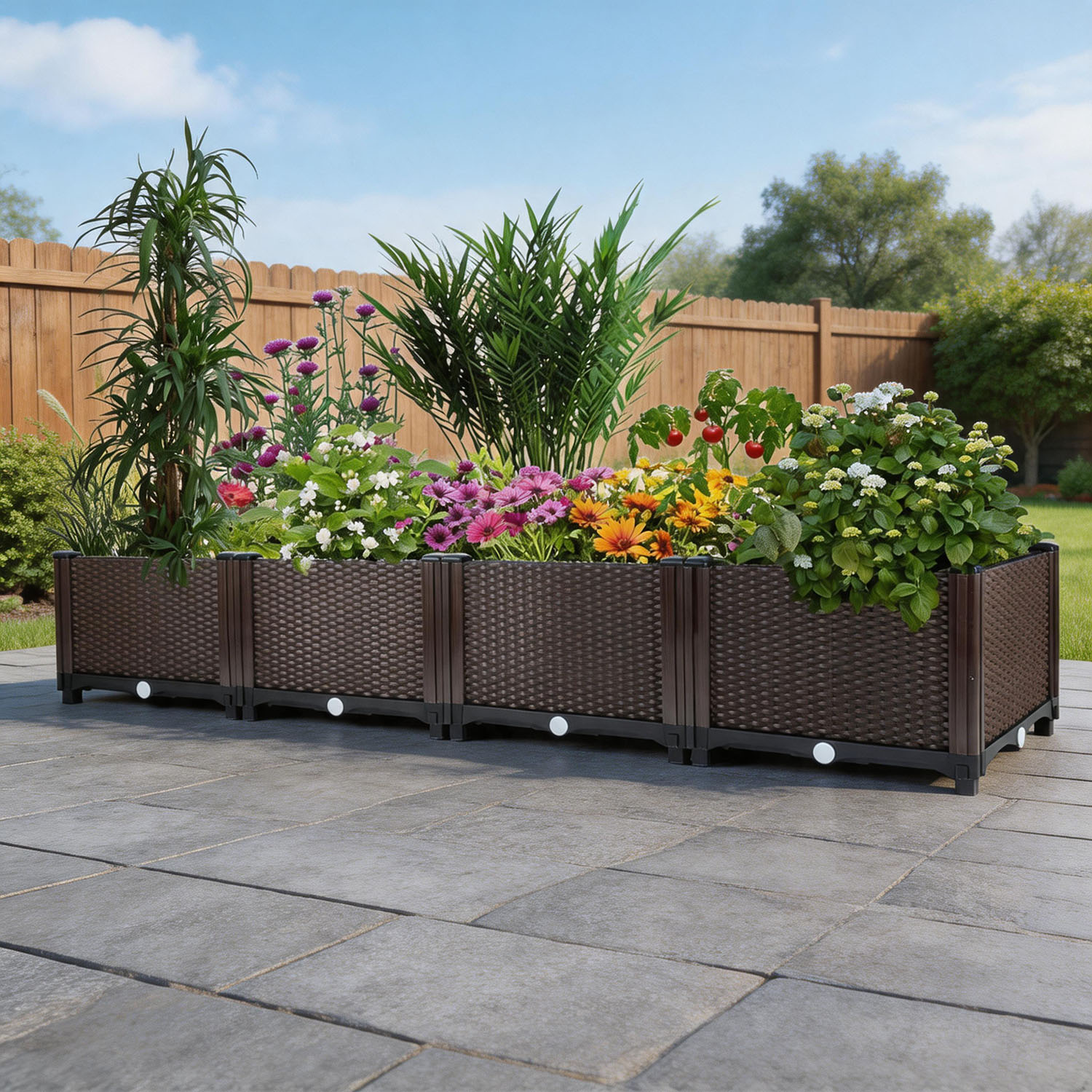 Vegetable Transplanter - Jardinera Elevada con Autorriego – Maceta