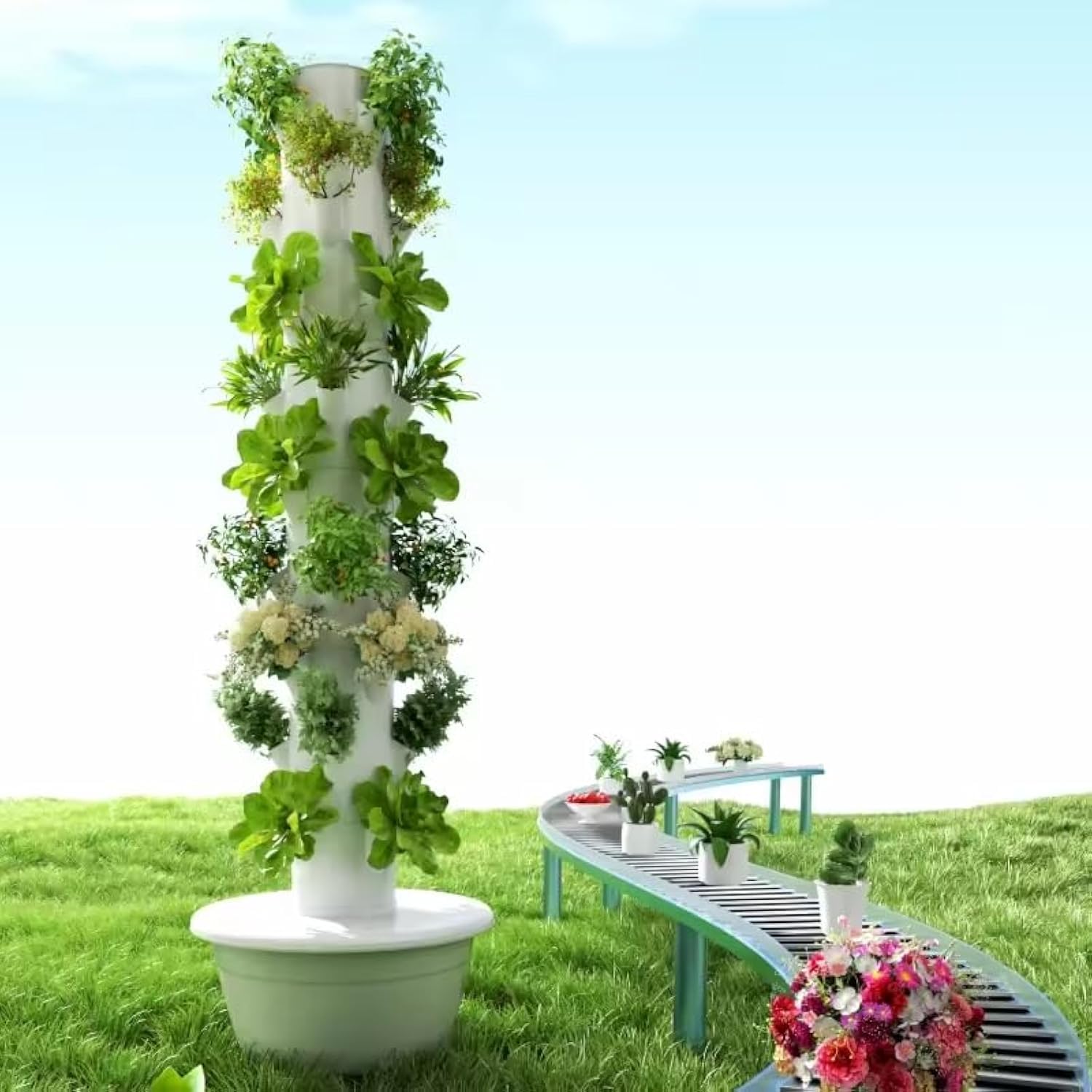 Vegetable Transplanter - Torre de Cultivo Hidropónico Vertical, Torre