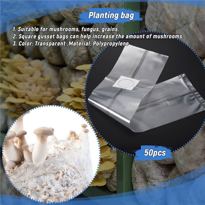 50 Bolsas de Cultivo de Hongos - Mushroom Spawn Bag reseña y precio
