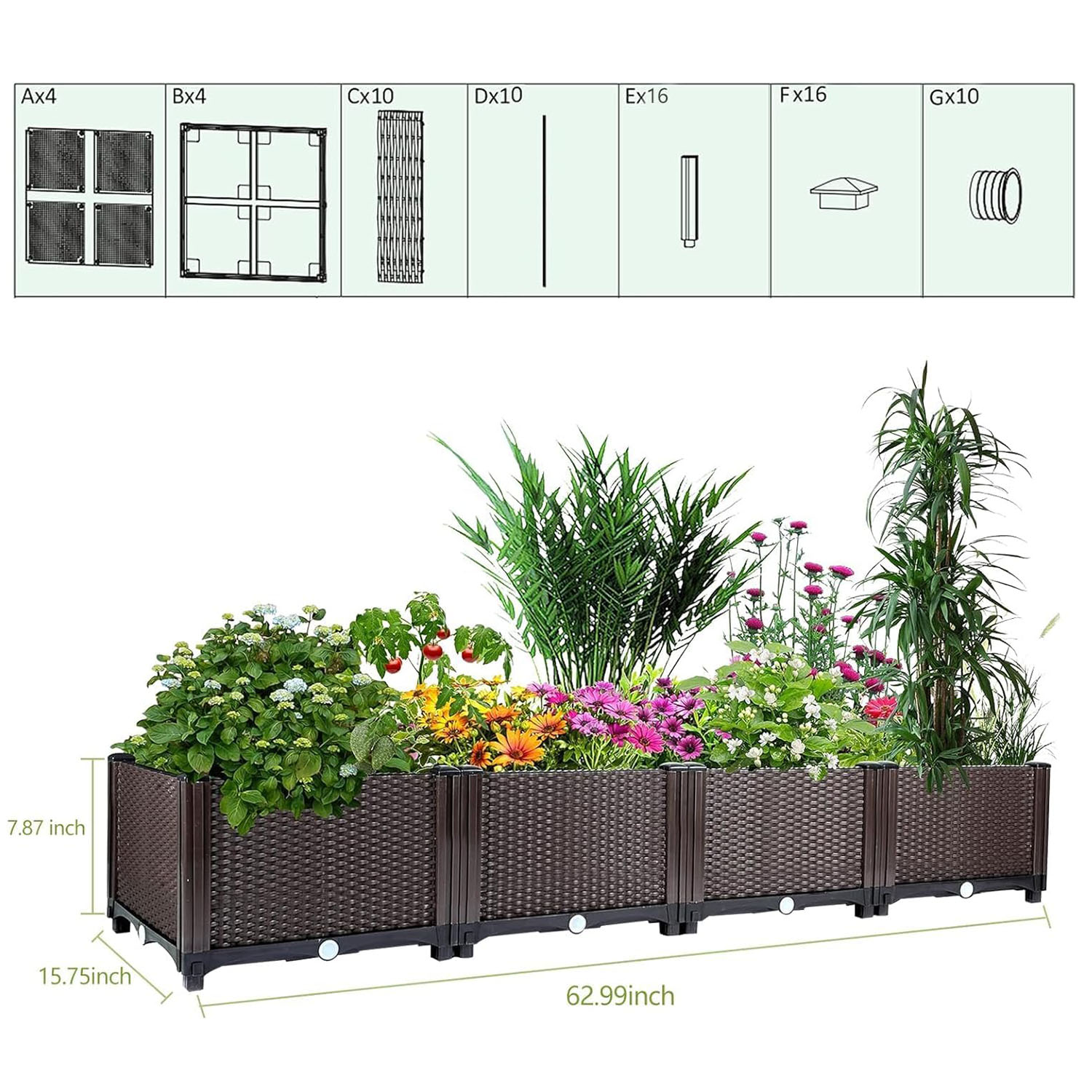 Jardinera Elevada con Autorrie - Vegetable Transplanter reseña y precio