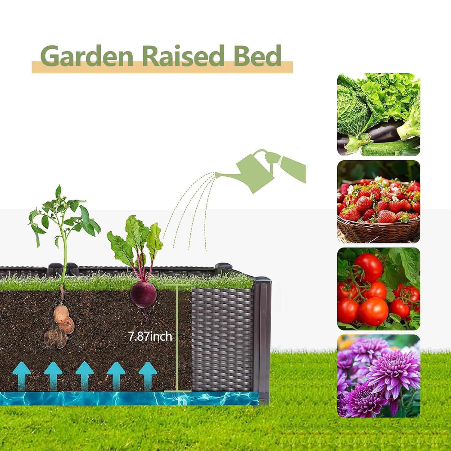 Jardinera Elevada con Autorrie - Vegetable Transplanter reseña y precio